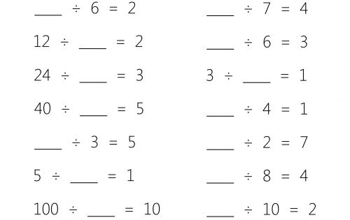 Missing Dividend or Divisor Worksheet | Math division, Cool math and ...