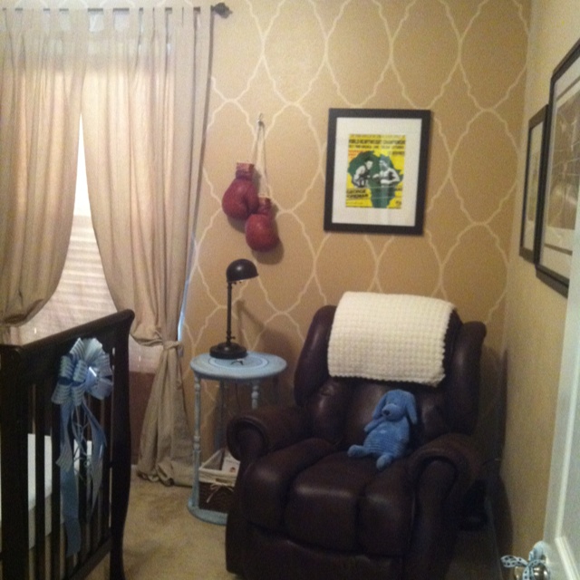 Vintage boxing themed nursery  baby  boy s  room  