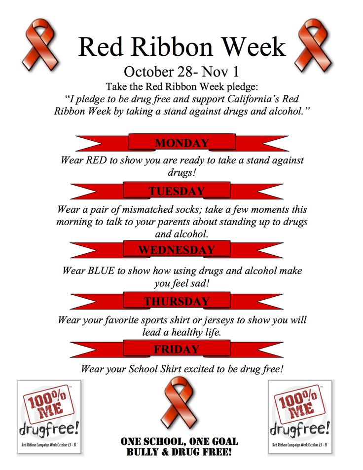 Red Ribbon Week Flyer Spirit days ideas | PTA resources & ideas ...