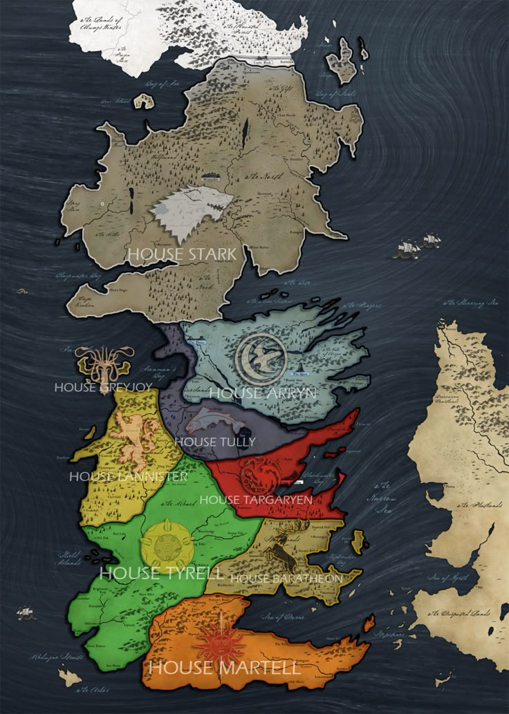 Westeros map | Cinema | Pinterest | Game of, Game of thrones and Winter ...