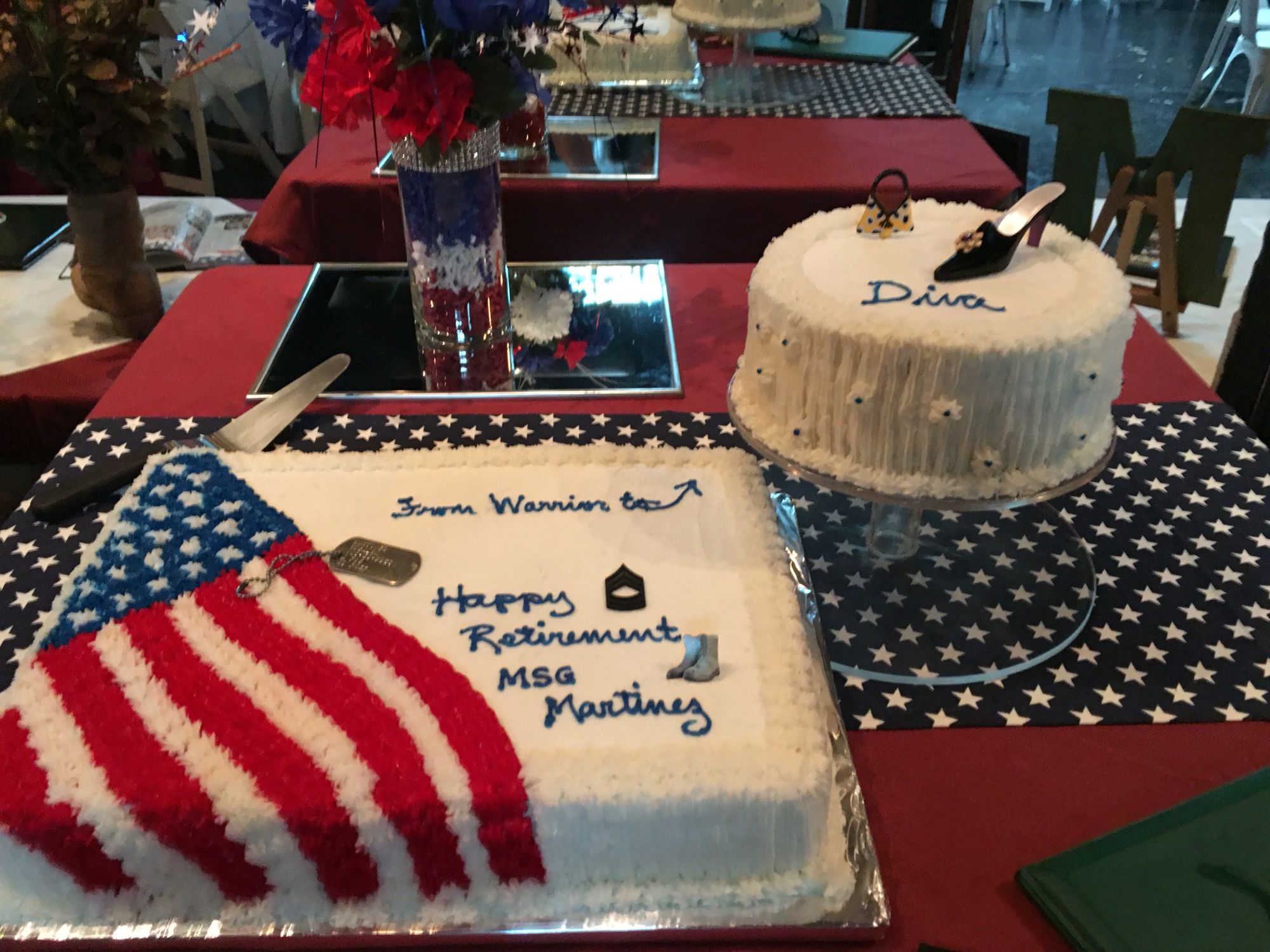  Military  retirement party  cake table set up   Pinteres 