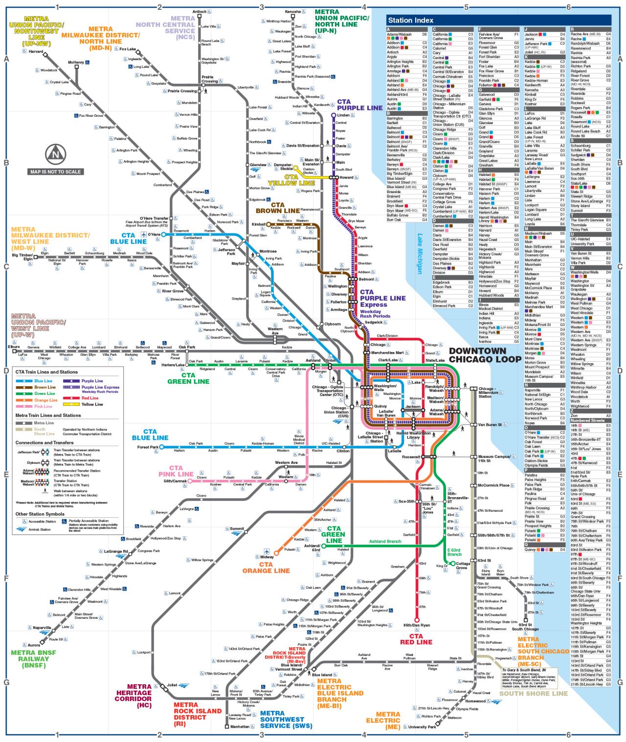 Official Map: Chicago Regional Transportation Authority “Rail ...