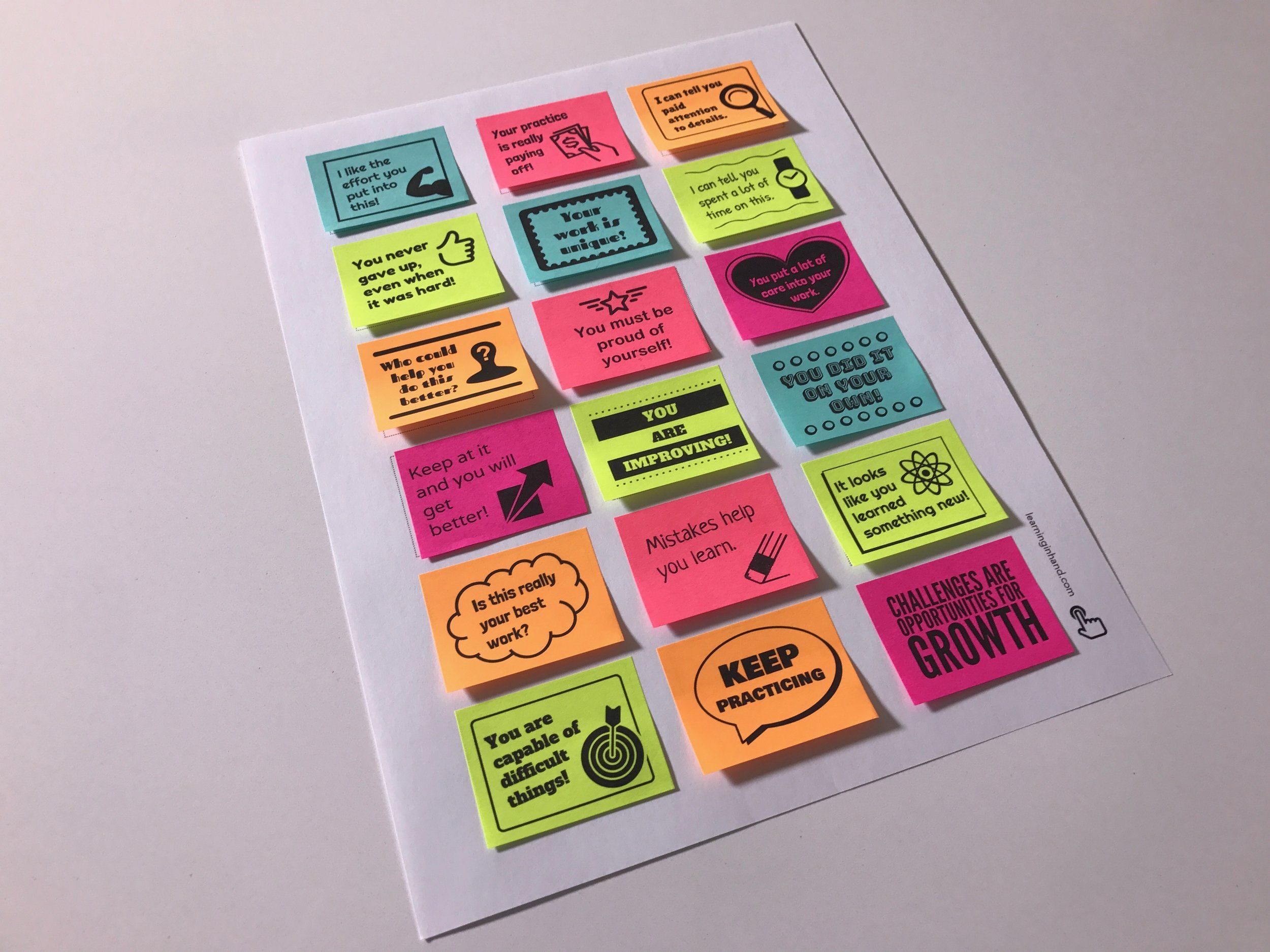 Printing On Sticky Notes Template