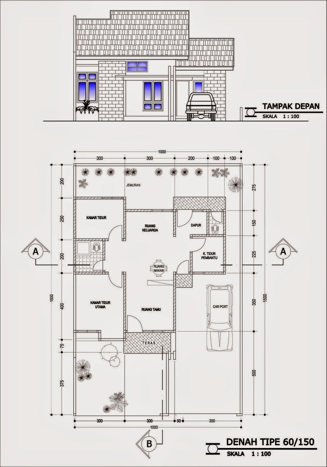 Desain Rumah  Minimalis Ukuran 10x15 Homkonsep