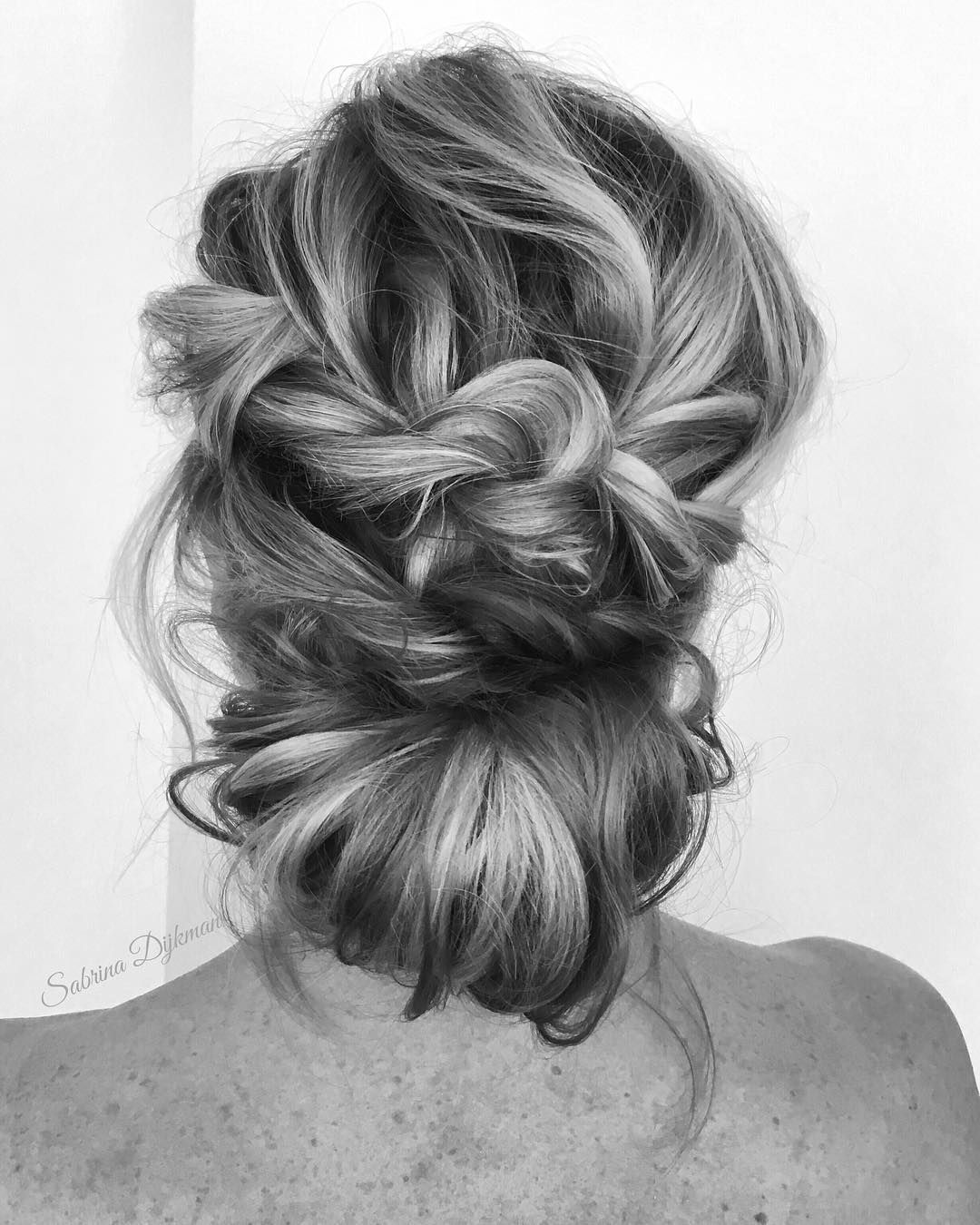 Unique updo wedding hairstyle