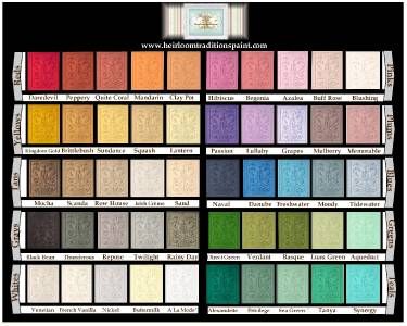 Folk Art Home Decor Chalk Paint Color Chart