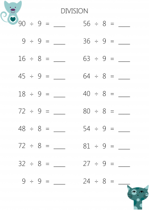 Mental Division Worksheet #6 | Division, Worksheets and Math