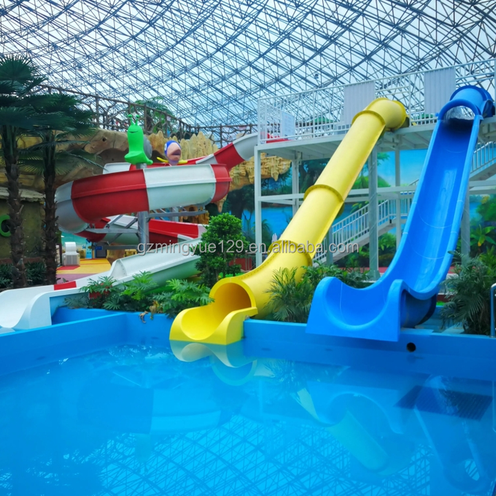 Business amusement park outdoor playground water play slides swimming ...