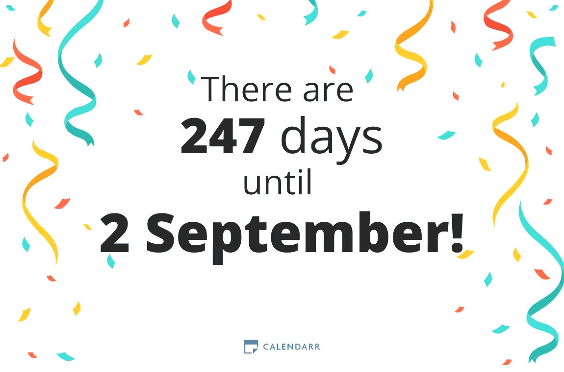 How many days until 2 September - Calendarr