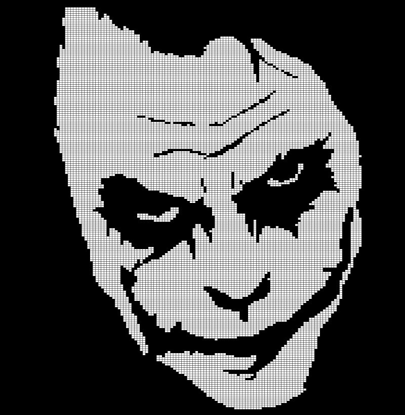 JOKER FACE CROCHET AFGHAN PATTERN GRAPH