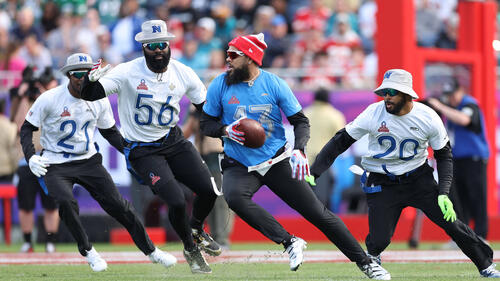 Die Spieler messen sich beim Pro Bowl unter anderem im Flag Football