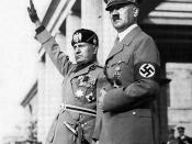 Mussolini (left) and Hitler sent their armies to North Africa and into Egypt against the British