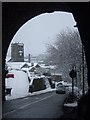 SE0714 : St James' Church through the viaduct by Pamela Norrington