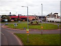 NS7574 : Cumbernauld Town Centre west roundabout by Robert Murray