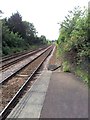 TL9864 : Rail tracks west of Elmswell train station by Helen Steed