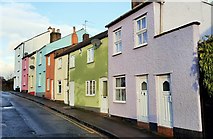 SO5924 : A colourful collection of cottages by Jonathan Billinger