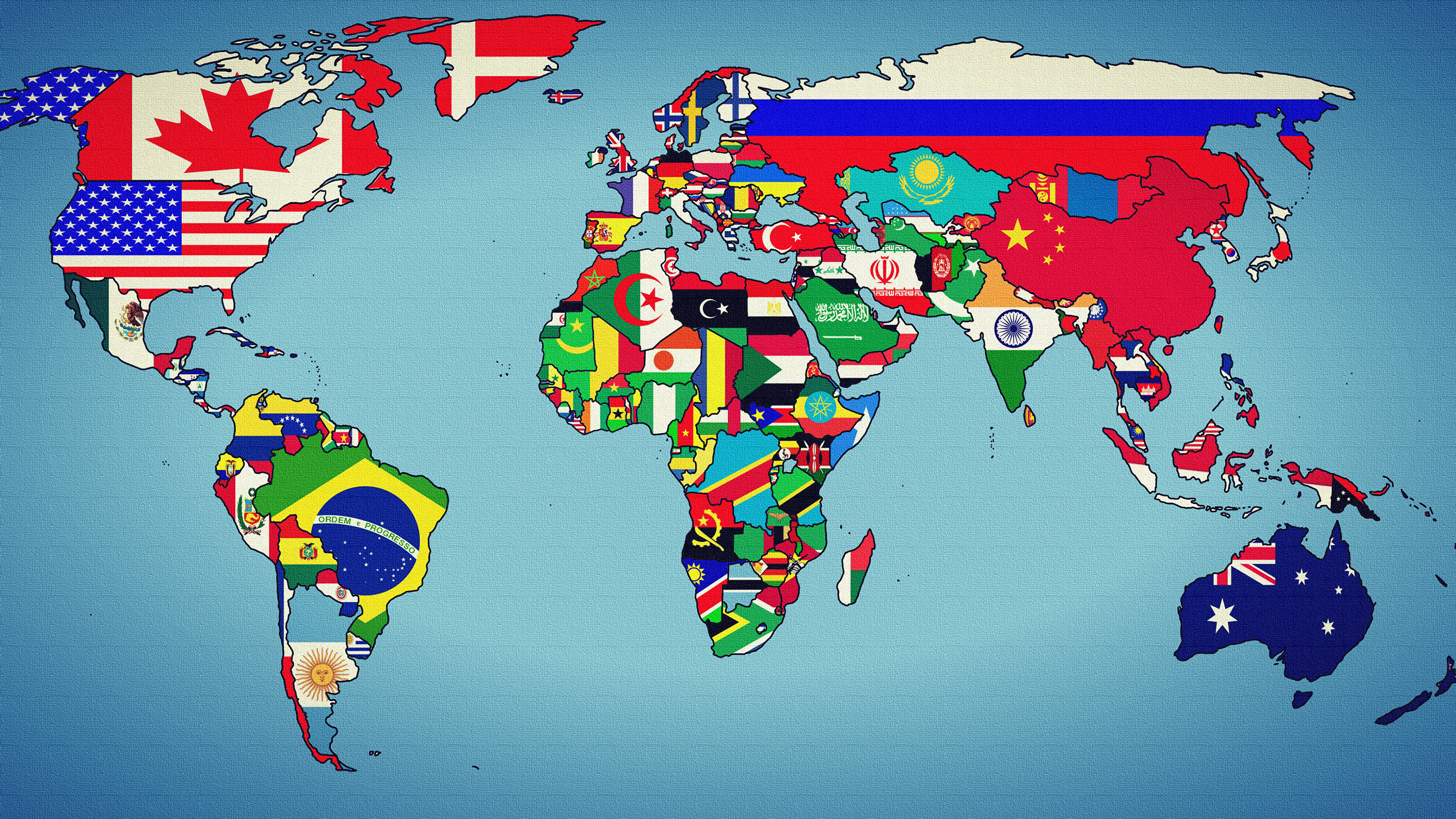 Flags World Map Desktop