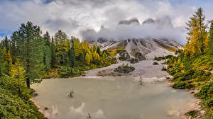 Fonds d'écran Italie Montagnes Rivières Lac Nuage South Tyrol