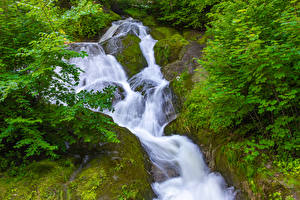 Fonds d'écran Rivière Pierres Cascade