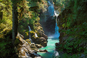 Fonds d'écran Rivières Cascade Falaise