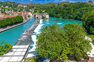 Fonds d'écran Suisse Berne Rivières Bâtiment Villes