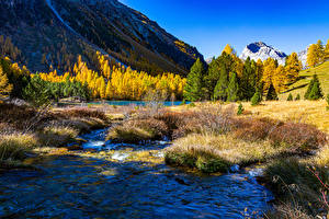 Fonds d'écran Suisse Montagnes Rivières Automne Photographie de paysage Alpes Nature