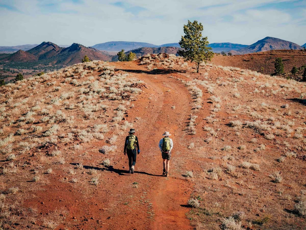 an aerial view of two people during an Arkaba Walk