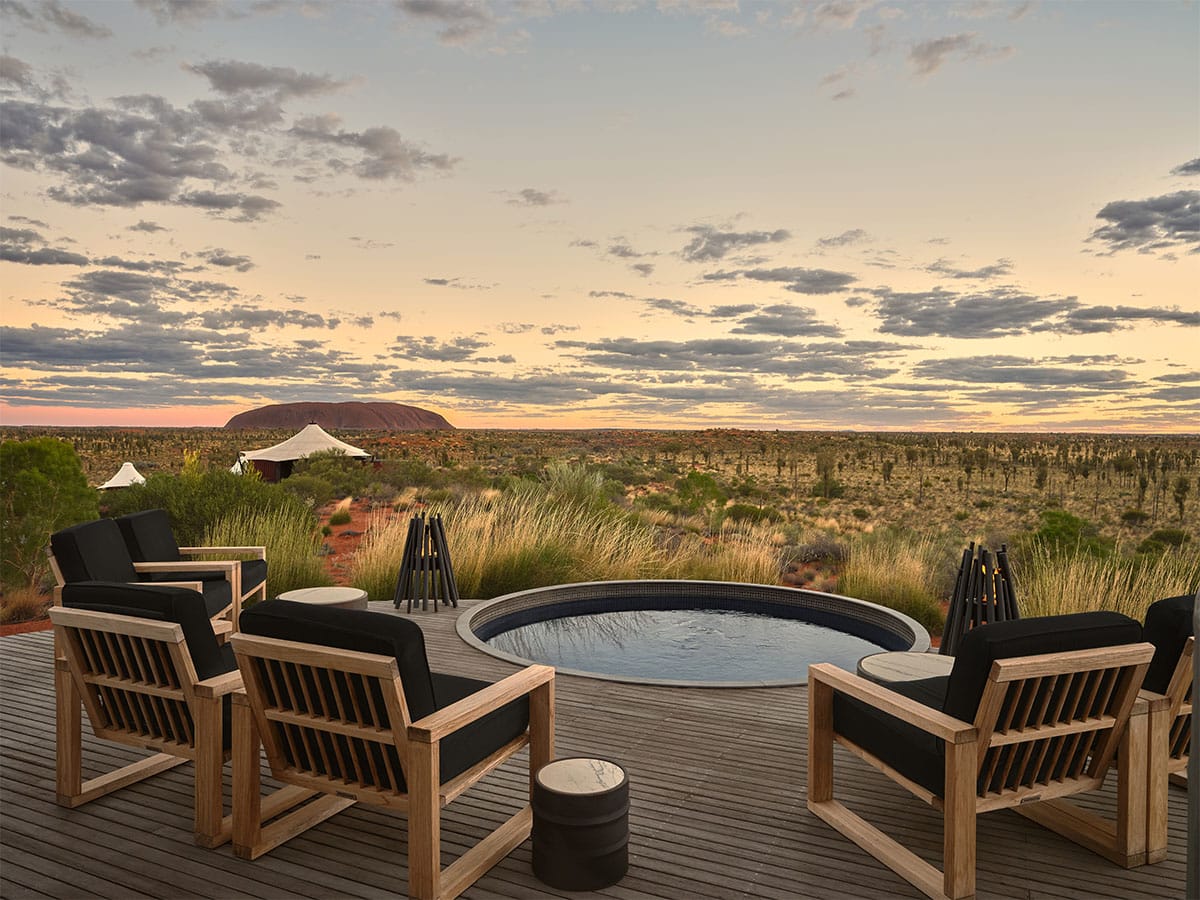 View of the plunge pool at Longitude 131