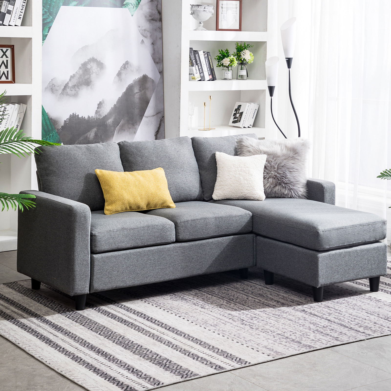 Sofa Small Space : Dorel Small Spaces Configurable Sectional Sofa ...