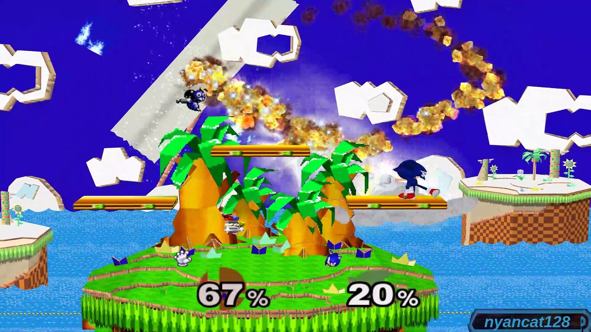 Super Smash Bros Melee Unlocking Sonic As Master Hand Crazy Hand Video Dailymotion