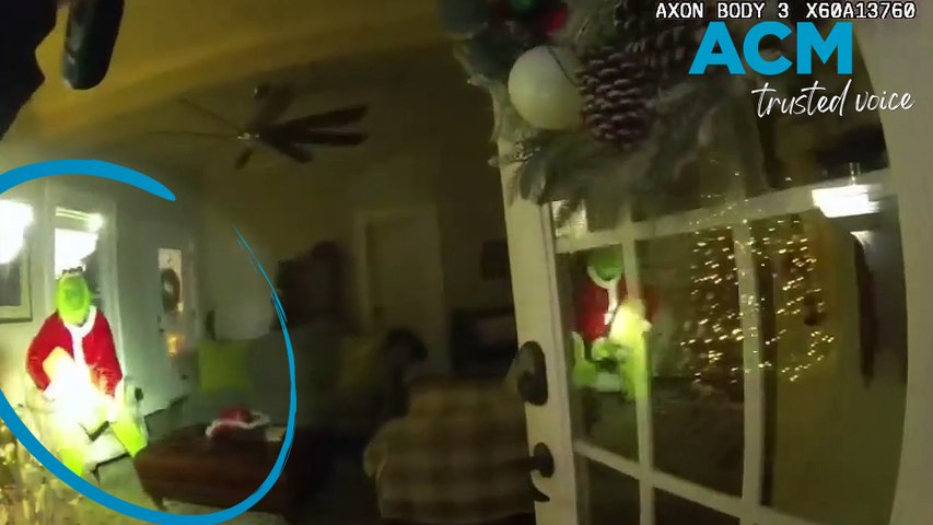 The Grinch has been caught red-handed by police in America, trying to steal gifts and a Christmas tree in a hilarious holiday bust. This video includes ACM-produced voiceover powered by AI. Vision courtesy: Pickens Police via Storyful