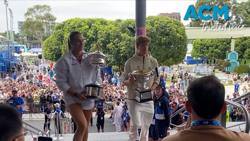 Reigning champions Aryna Sabalenka and Jannik Sinner prepare to begin the defence of their titles. Video via AAP