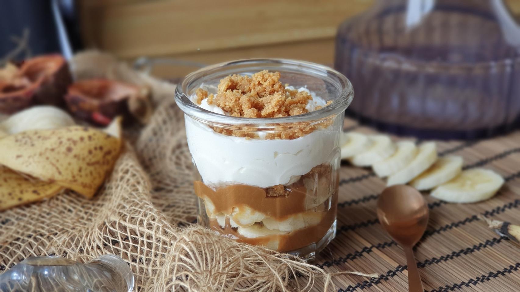 Banoffee en vasitos, receta paso a paso con fotografías