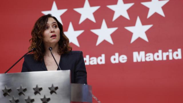 La presidenta de la Comunidad de Madrid, Isabel Díaz Ayuso, durante su comparecencia para presentar el Balance 2024 de su gobierno.