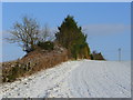 SO5825 : Field edge in the snow by Jonathan Billinger