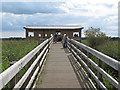 TM4666 : Island Mere Hide, RSPB Minsmere by Roger Jones