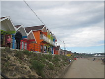 TA0389 : Beach huts, north bay, Scarborough by John Slater