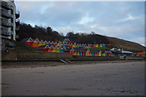 TA0389 : Beach huts, North Bay, Scarborough by Ian S