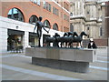 TQ3281 : Shepherd and flock forever crossing  near St Paul's Cathedral by Basher Eyre