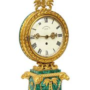 Edward F. Caldwell, An Extremely Fine and Rare Ormolu-Mounted Malachite Clock