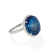 A sapphire and diamond ring