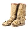 Mid-20th C. Inuit Sealskin, Hide & Caribou Mukluks