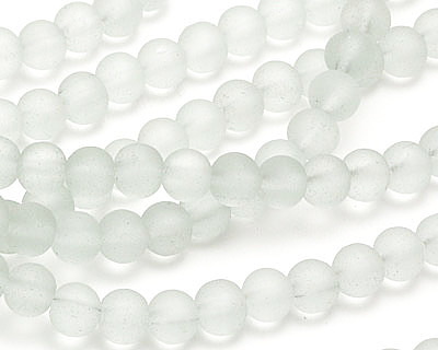 Seafoam Beach-Style Glass Round 8mm