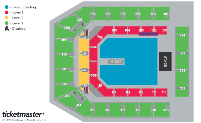 Nine Inch Nails - Peel It Back Tour 2025 Seating Plan at Co-op Live