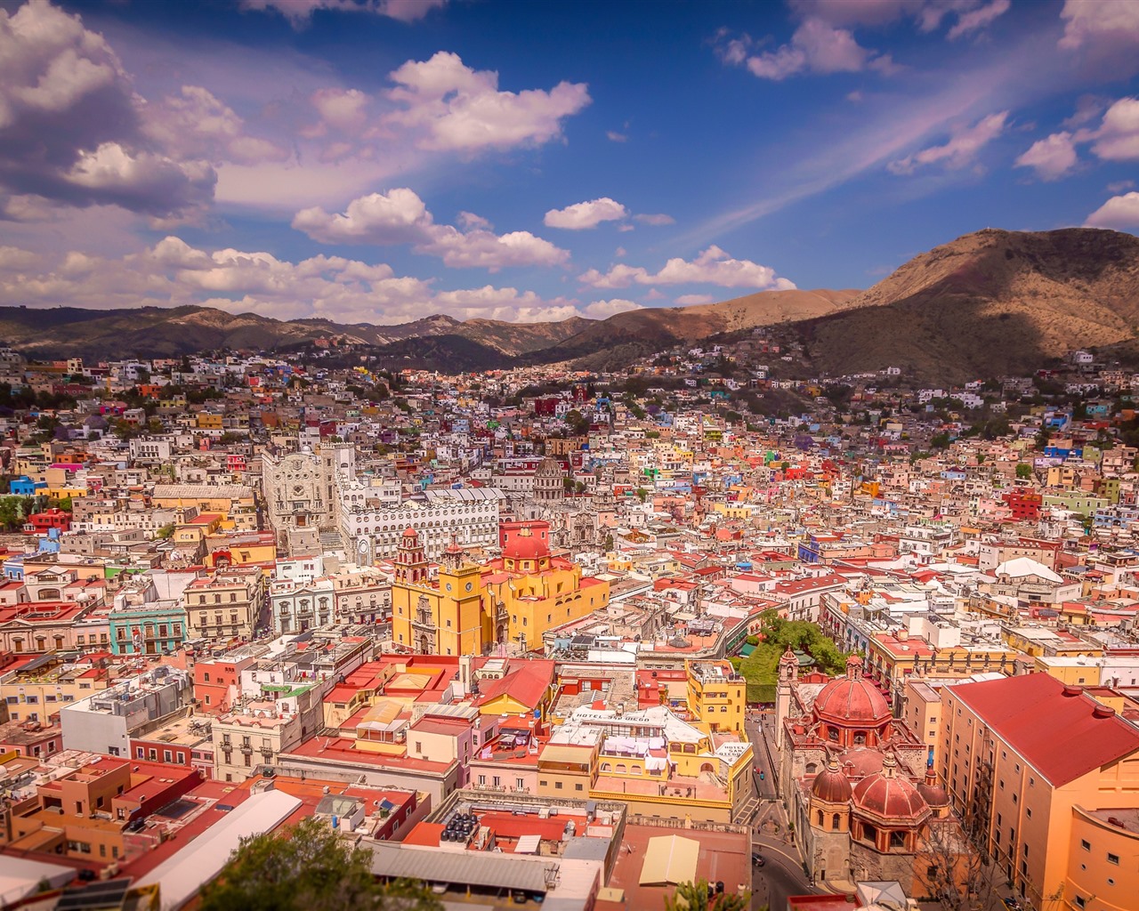 Wallpaper Mexico, city, houses, mountains, street 2560x1600 HD Picture ...