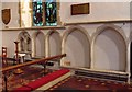 TL7131 : St Mary Magdalene & St Mary the Virgin, Wethersfield - Piscina & sedilia by John Salmon