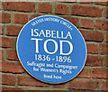 J3372 : Isabella Tod plaque, Belfast by Albert Bridge