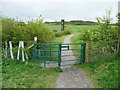 SE1025 : Gate on the new path from Beacon Hill to Shibden Hall, Halifax by Humphrey Bolton