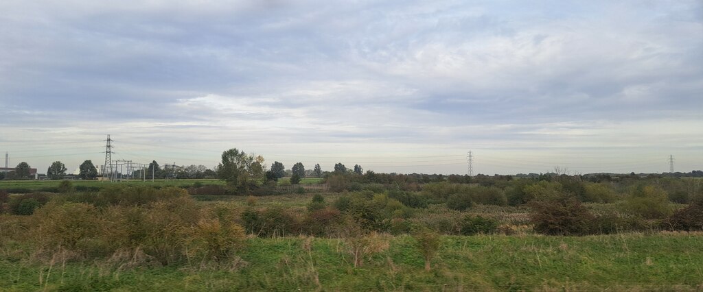 Looking north towards Peterborough Power... © Christopher Hilton cc-by ...