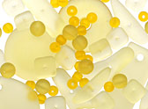 Yellow Tumbled & Matte Glass Beads